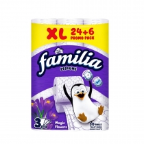 Тоалетна хартия Фамилия / Familia 24 + 6 броя, 3-пласта