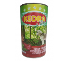 Храна за кучета Кедра / Kedra консерва 1.240 килограма с вкус на говеждо месо х 24 броя