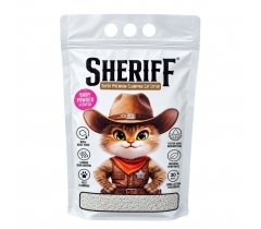 Котешка тоалетна бентонит Шериф / Sheriff 5 литра с аромат на бебешка пудра