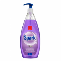 Почистващ препарат за съдове Сано Спарк / Sano Spark 1 литър помпа с аромат на лавандула