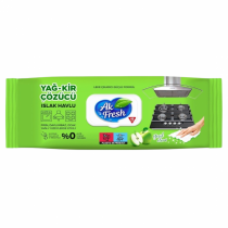 Мокри кърпи AK FRESH за почистване на фурни, керамични плотове и аспиратори х 84 броя с аромат на ябълка