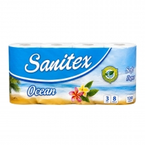 Тоалетна хартия Санитекс / Sanitex Ocean х 24 броя в стек / цена за стек /