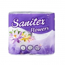 Тоалетна хартия Санитекс / Sanitex Flowers х 36 броя в стек / цена за стек /