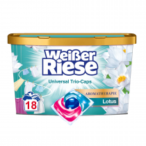 Капсули за пране Вайсе райзе / Weiber Riese х 18 броя за бели и цветни дрехи с аромат на лотос