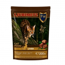 Храна за котки Любимец 200 грама с вкус на птичи дроб