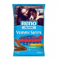 Лакомство за кучета Рено / Reno 120 грама месни говежди ленти с омега 3 и витамини