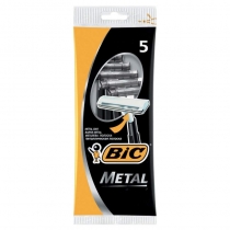 Самобръсначка Бик Метал / BIC Metal с едно острие х 5 броя