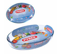 Огнеупорна стъклена тава овал Pyrex - 40 х 27 х 7 сантиметра, 4 литра