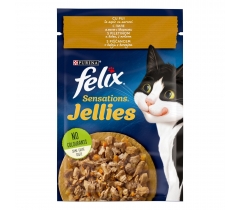 Храна за котки Феликс Сенсейшън / Felix Sensations пауч 0.85 грама с вкус на пилешко месо и моркови в желе