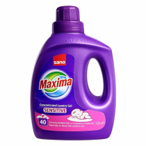 Течен концентриран гел за пране Сано Максима / Sano Maxima Sensitive, 2 литра, 40 дози