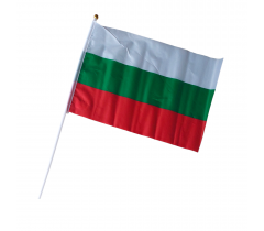Знаме на България с дръжка 20 х 28 сантиметра