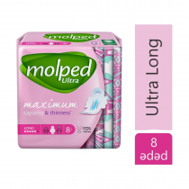 Дамски превръзки Молпед / Molped ултра дълги ароматизирани х 8 броя, розови