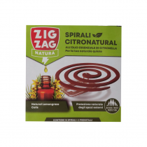 Спирали против комари Зиг Заг / Zig Zag цитронатурал х 10 броя с лимонена трева и етерично масло от цитронела