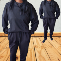 Дамски спортен комплект черен - размер S, M, L, XL,