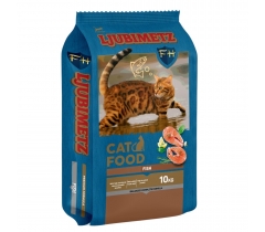 Храна за котки Любимец 10 килограма с вкус на риба