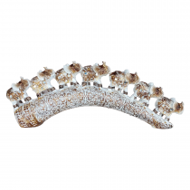 Декоративна фигура - Седем слона върху бивни 30 х 11.5 сантиметра