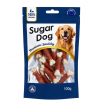 Лакомство за кучета Шугър Дог / Sugar Dog калциеви кокалчета с вкус на патешко месо 100 грама