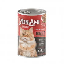 Консерва за котки Мон Ами / Mon Ami 415 грама с вкус на говеждо месо