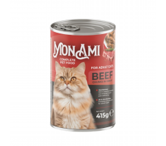Консерва за котки Мон Ами / Mon Ami 415 грама с вкус на говеждо месо