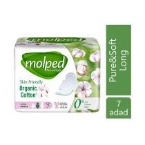 Дамски превръзки Молпед / Molped памучни дълги х 7 броя, бели
