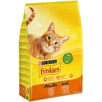 Храна за котки Фрискис / Friskies 10 килограма с вкус на пилешко месо и зеленчуци