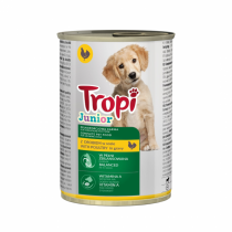 Храна за малки кучета Тропи / Tropi Junior консерва 415 грама с вкус на пилешко месо